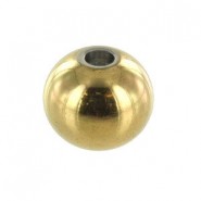 Rostfreier Stahl Perle 6mm Gold